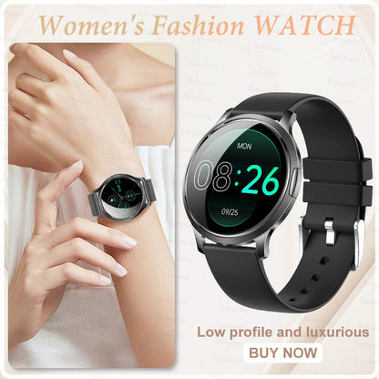 New Women Smart Watch 1.32"AMOLED Full Touch Screen Bluetooth Call Blood Pressure IP68 Waterproof NFC 7.3mm Ultra-thin bracelet