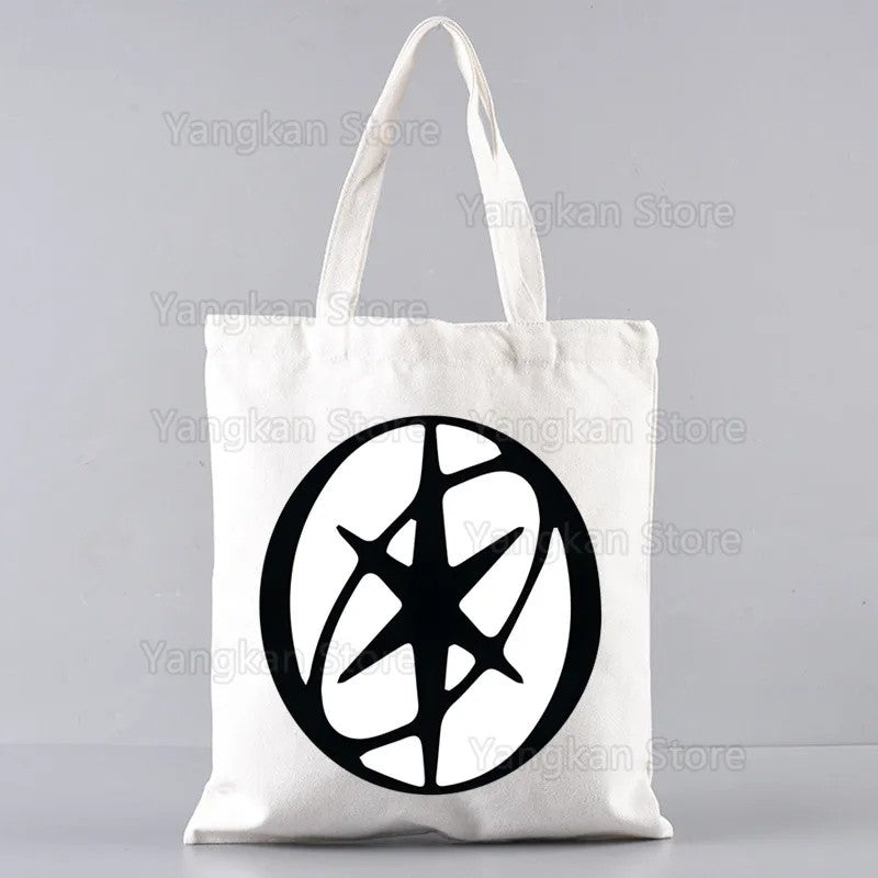 New Hot Top Fashion Bag KATSEYE Korean Shopping Bag Print Original Design White Unisex Fashion Travel Canvas Bags