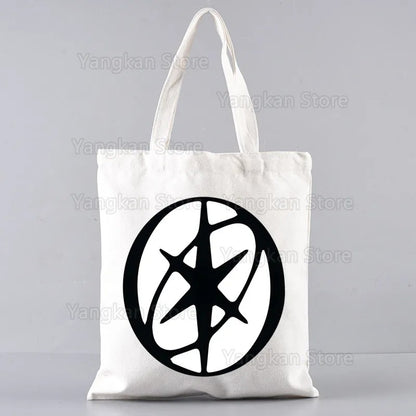 New Hot Top Fashion Bag KATSEYE Korean Shopping Bag Print Original Design White Unisex Fashion Travel Canvas Bags
