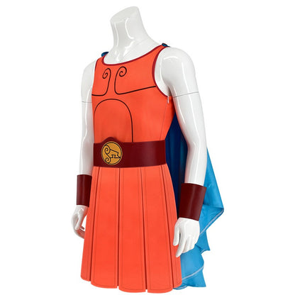 Movie Hercules Cosplay Costume for Adult Kids Man Boys Top Cloak Belt Men Halloween Carnival Party Male Role Play Outfit Suit