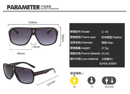 Carrera Unisex Sunglasses Men Brand Design Square Sunglasses for Men UV400 Mirror Driving Goggle Shades Male Oculos