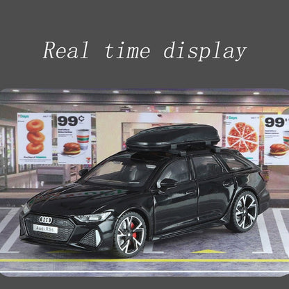 1/32 Audi RS6 Modelo de Carro de Brinquedo com Luz Sonora Portas que Abrem Liga Diecast Modelo de Veículo de Coleção Brinquedo para Menino Adulto Presente de Festival