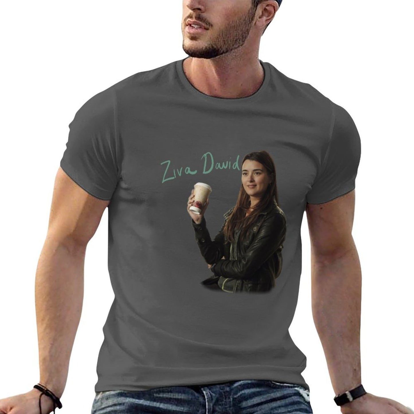 Ziva David T-Shirt t shirt man luxury funny t shirts man black cotton t-shirt plain for man package T-Shirt