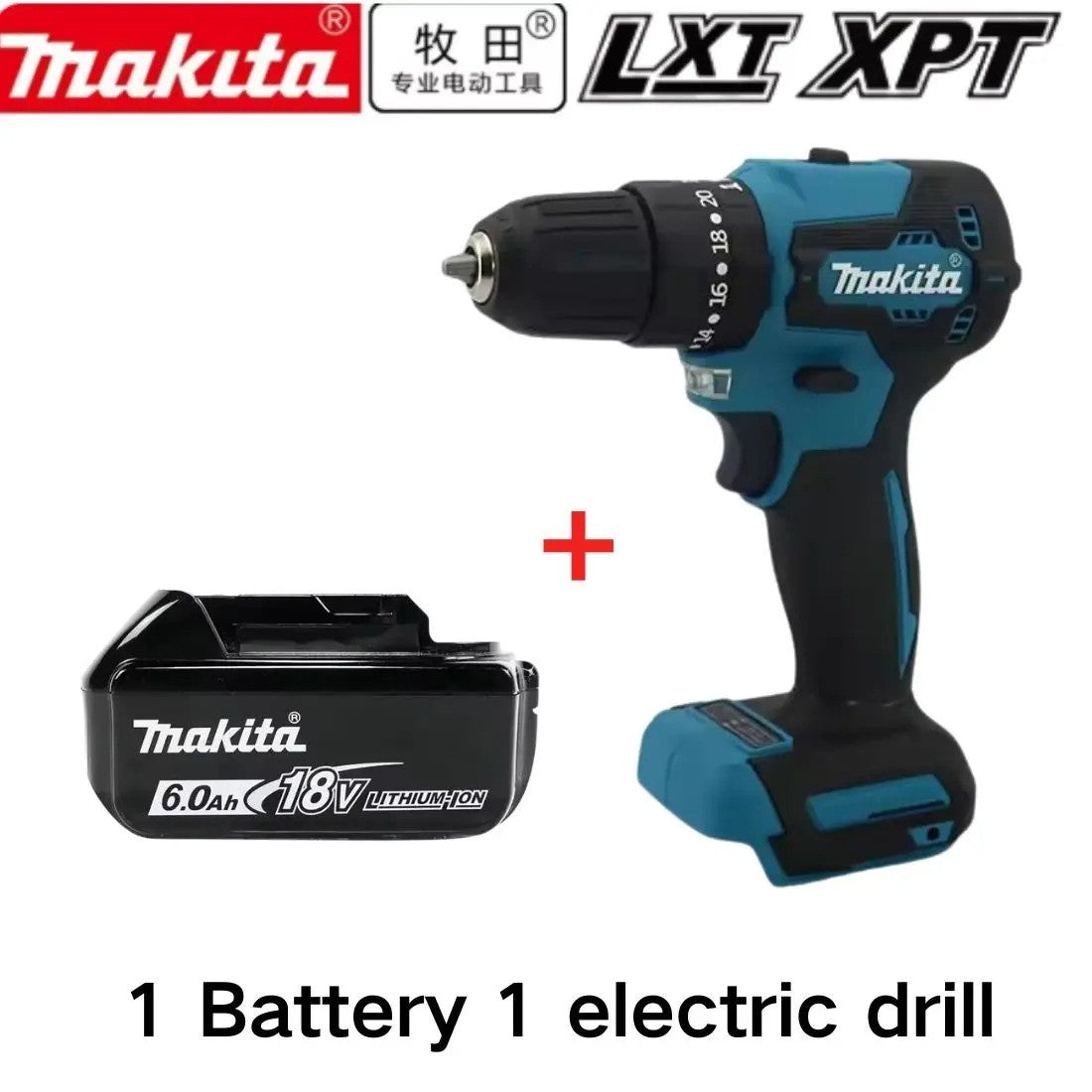 Bateria Recarregável Original Makita 18V 9Ah 6Ah 5Ah para Ferramentas Elétricas Makita Bateria de íons de lítio 18v de Substituição + carregador + furadeira elétrica