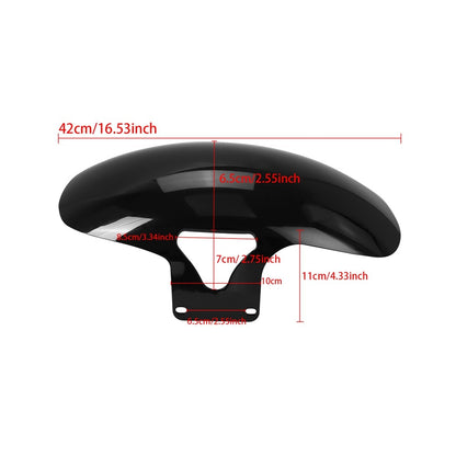 Para-lama dianteiro de motocicleta preto brilhante para Harley Softail M8 Fatboy FLFBS FLFB 2018-2022