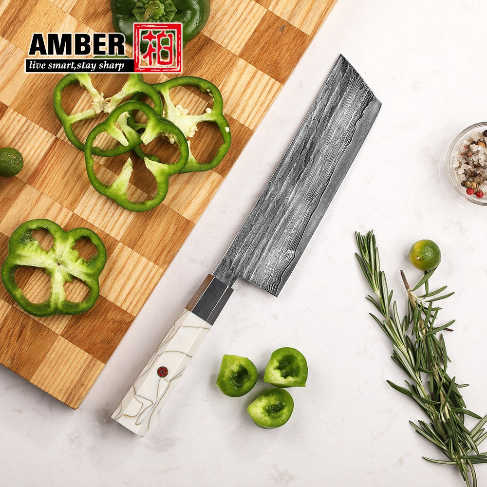 1-6 PCS Kitchen Knife 67 Layers Damascus Steel 10Cr15CoMoV core Kitchen Chef Slicing Utility Paring Knife Set mesh resin Handle