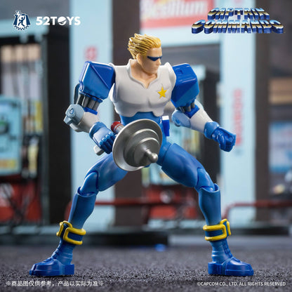 52TOYS Action Figure CAPCOM Captain Commando, 1PC Decoração de Mesa Colecionável, Presente Criativo para Aniversário, 3.75inch/10cm
