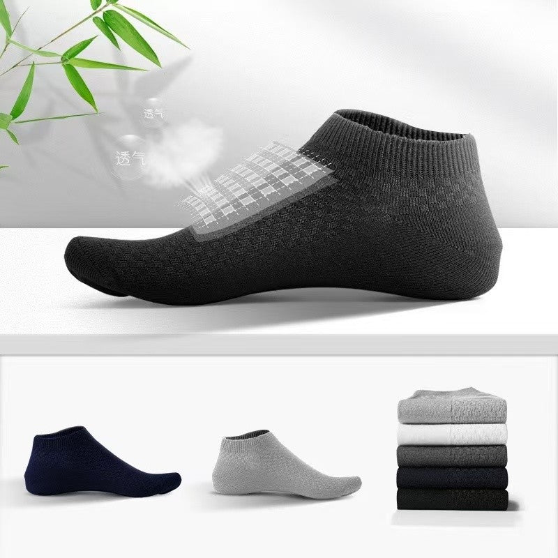 5/10 Pairs Men Socks Bamboo Fiber Short Ankle Socks Spring Summer Autumn Winter Business Breathable Male Long Sock Meias Man Sox