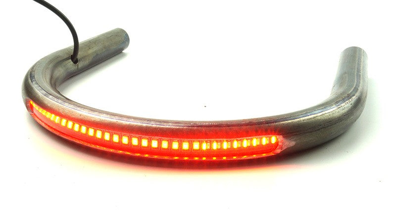 LOCHOSHI Modificado Universal Cafe Racer Assento Aro Alça Estilo Brat com Luz de Freio e Seta em LED para Honda Yamaha Suzuki