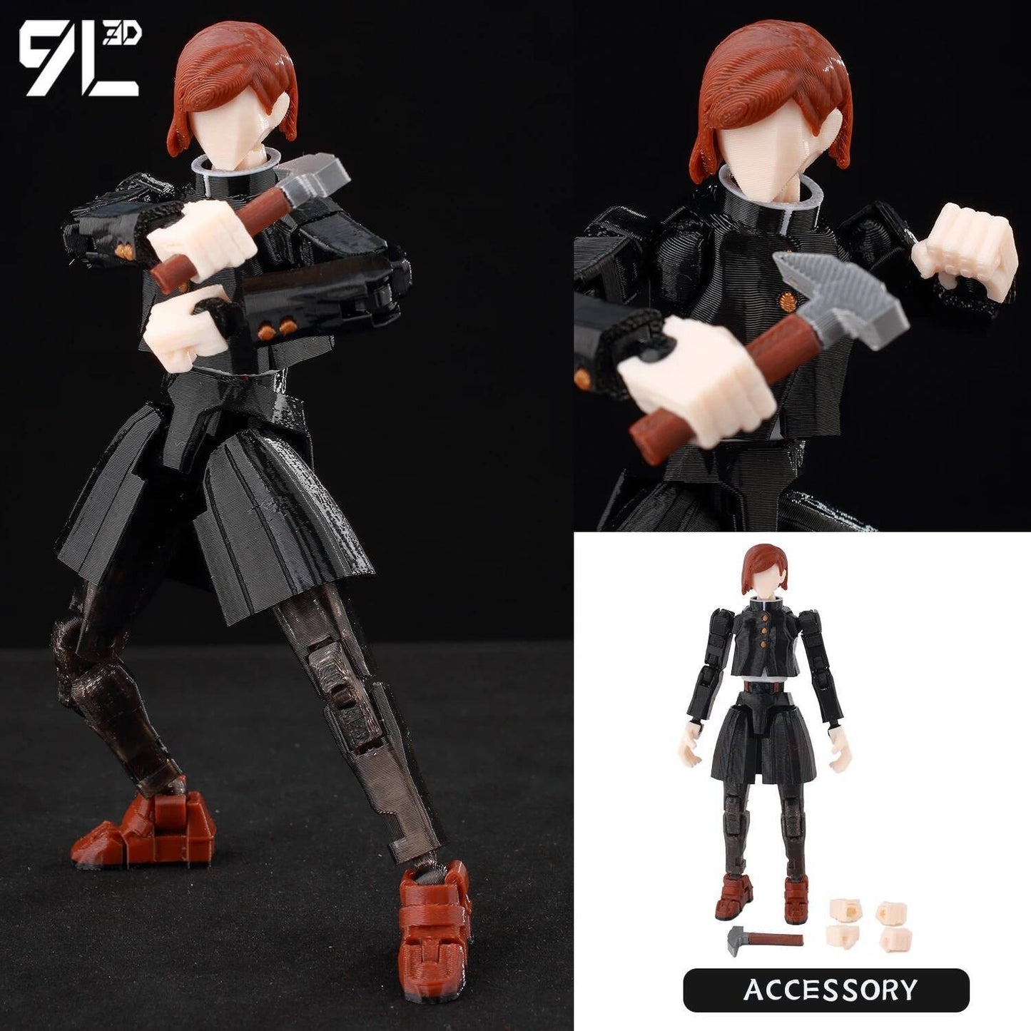 ?9L3D Lucky13 Gojo Sukuna Jujutsu Fushiguro Toji Gojo Satoru Action Figure Dummy13 T13 Multi-Jointed Collectible Toys Titan13