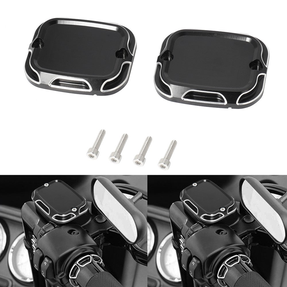 Tampa do Reservatório de Freio Mestre CNC de Moto Dianteira e Traseira para Harley Touring Road King Street Electra Glide Ultra V-Rod Night Rod