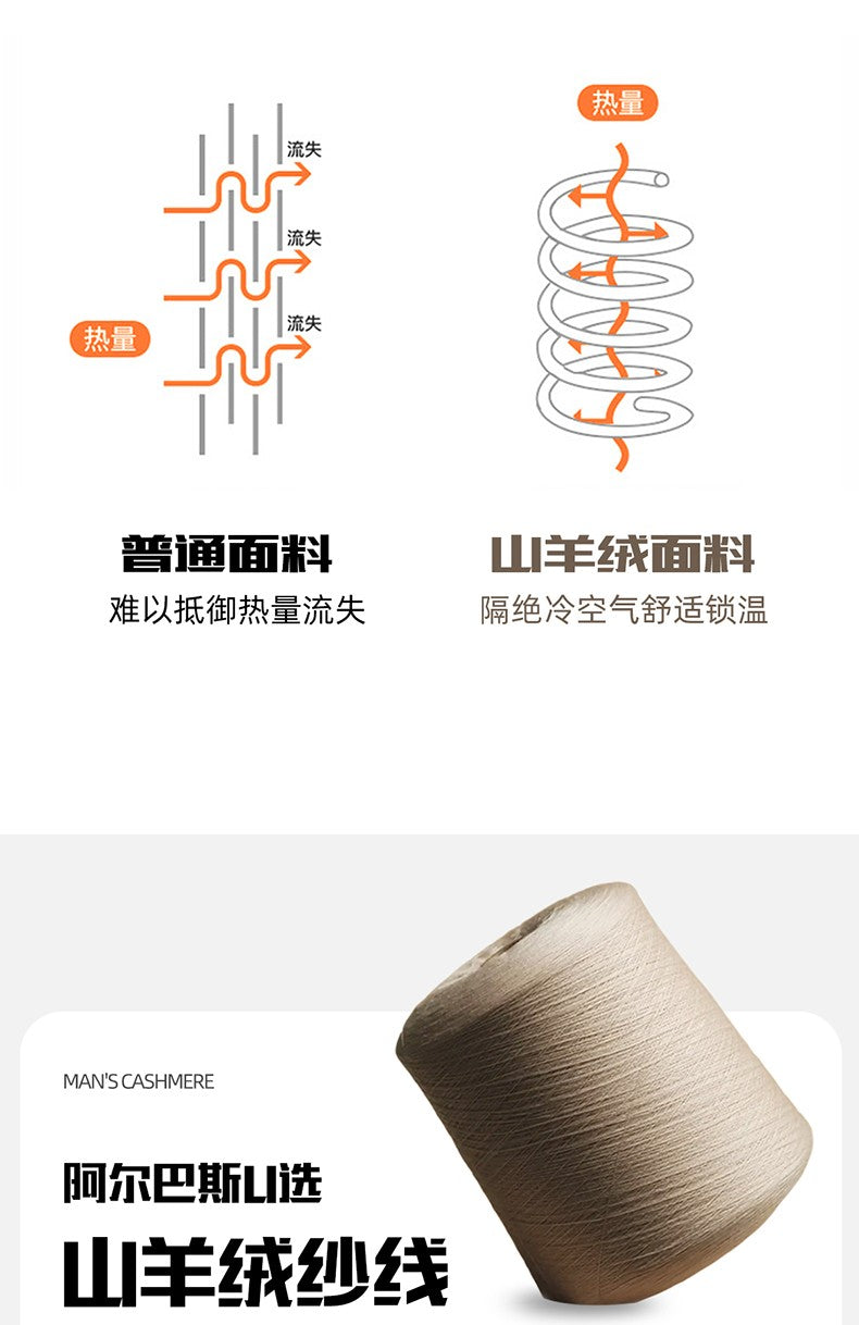 500g 100% Pure Cashmere Sweater Men's Seven-Needle Double-Ply Thickened Half-Turtle Neck Zipper Cardigan Loose Knitted Sweater