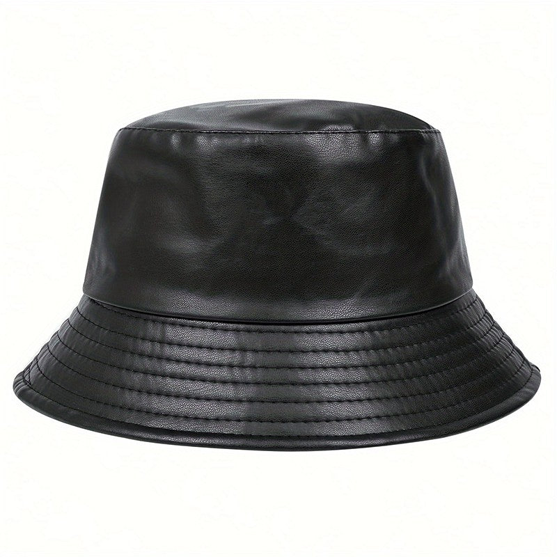 winter Fashion bucket hat Artificial leather windproof warm bucket hats men women wild tide cap Panama fisherman caps gorras
