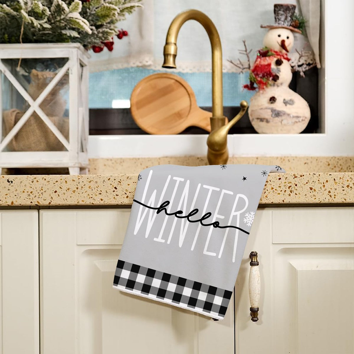 2/4pcs Christmas towels, snowflakes, Christmas trees, snowmen patterns, kitchen cleaning towels, dishwashing towels, hand towels