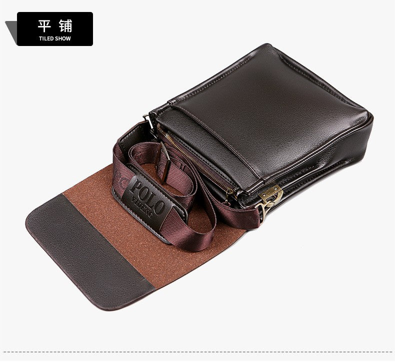 The leisure business single shoulder bag Polo vertical bag man trend inclined shoulder bag
