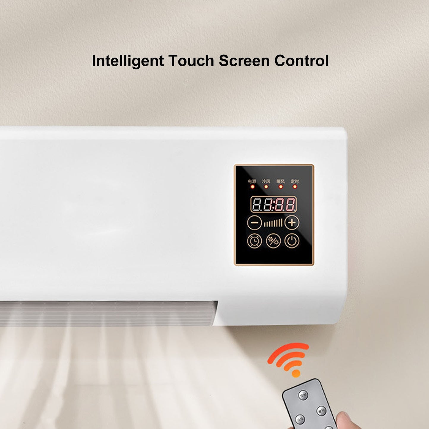 Pequeno Condicionador Aquecedor Portátil Montado na Parede Condicionamento Ventilador Quente para Banheiro Quarto Plugue UE 220V