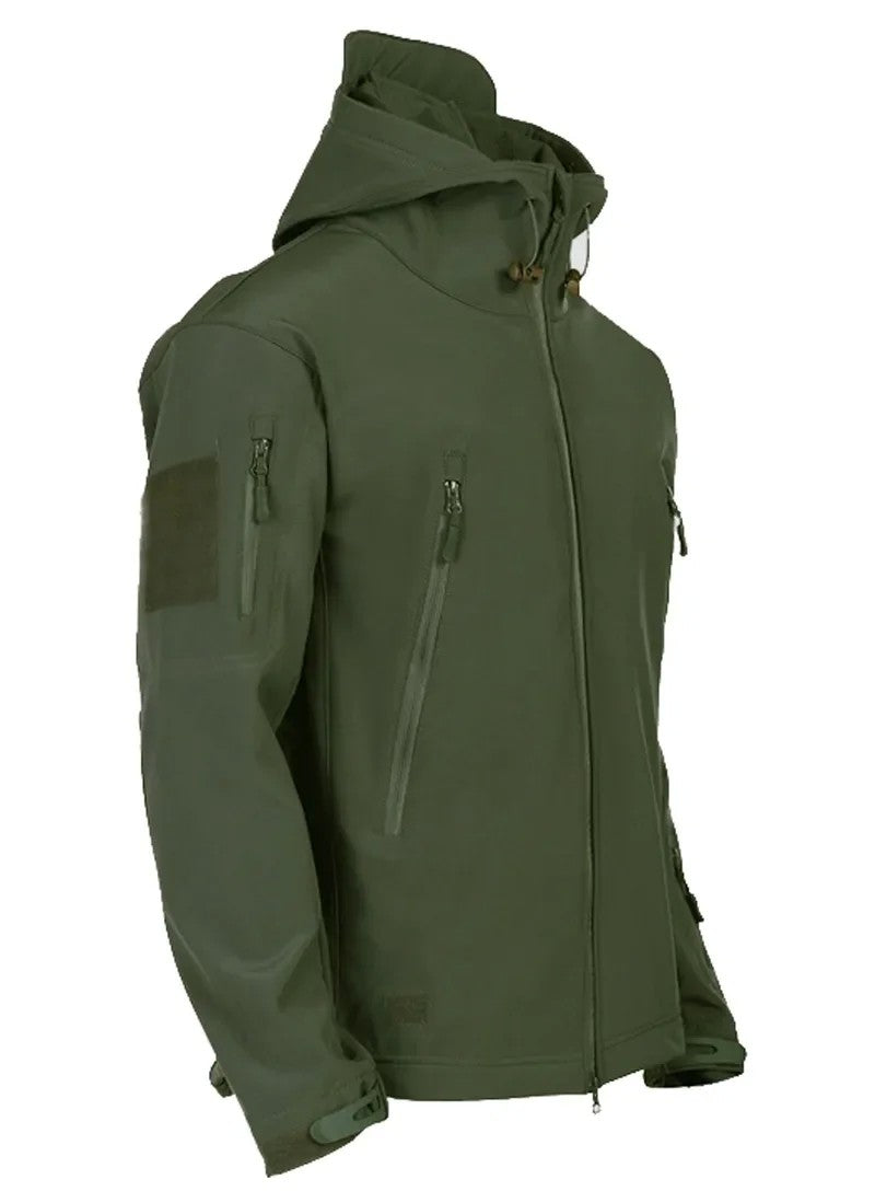 2024 new Tactical Jacket Men Combat Soft Shell Jackets Techwear Windproof Waterproof Breathable Fleece Thermal Hooded Coats