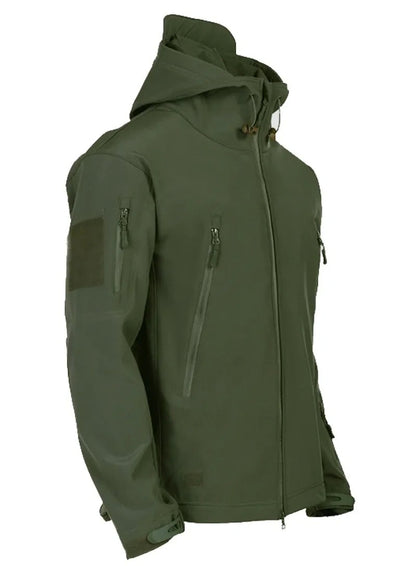 2024 new Tactical Jacket Men Combat Soft Shell Jackets Techwear Windproof Waterproof Breathable Fleece Thermal Hooded Coats