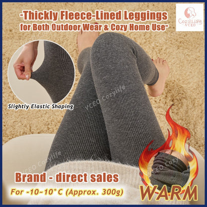Thickened Warm Pants Winter Thermal Leggings for Women Fleece Lined High Waisted Thermal Underwear for Home Office Daily Wear