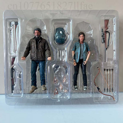 NECA Boneco The Last Of Us Parte 2 Joel Ellie Com Arco Boneco de Ação 18cm Conjunto de 2 Peças Brinquedo Modelo Boneca Articulada Presente de Natal