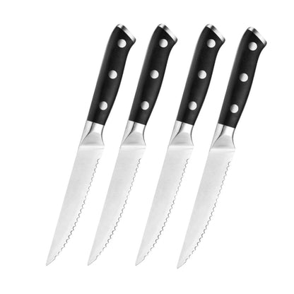 1/2/4/6 Pcs Stainless Steel Household Serrated Steak Knife For Dinner Serrated Table Steak Knife ABS Handle Steak Knife Sets