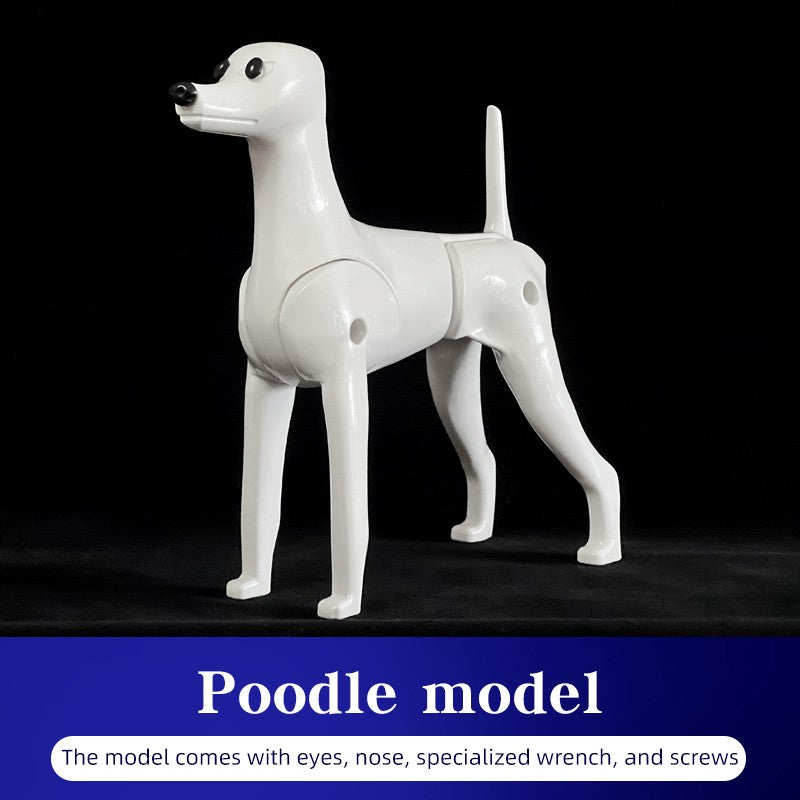 Simulador de pelos de animais de estimação beleza falsa esteticista praticando poodle padrão esqueleto de corpo inteiro modelo de cachorro para tosa
