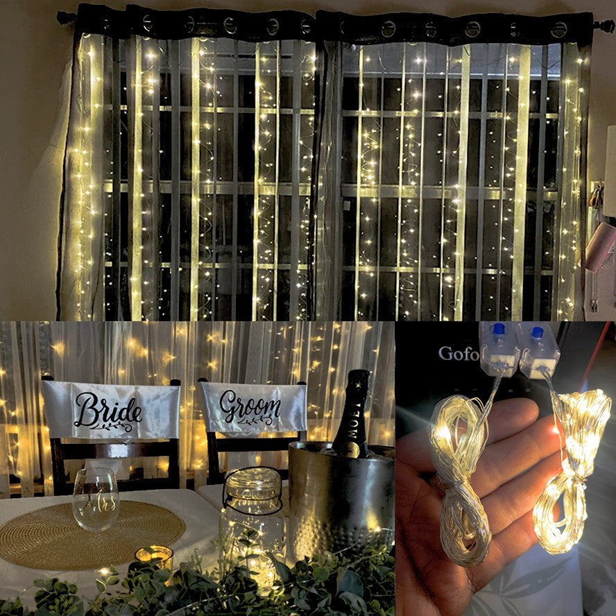 Led Silver Wire Fairy Lights USB Powered LED String Lights Outdoor Waterproof Garland For Christmas Party Wedding DIY Decoration