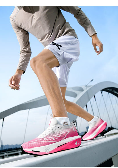 Tênis Masculino de Malha para Conforto 2025, Tênis de Corrida Masculino com Placa de Carbono 3.0, Amortecimento, Esportes, Treino, Corrida, Calçado Especializado para Corrida