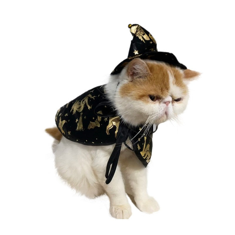 Nova Capa de Bruxa de Halloween, Capa de Gato Mago, Capa para Pets, Fantasia de Festival, Fantasia de Transformação