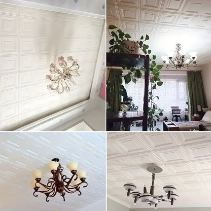 70cm*70cm 3D Room Decor Warm Decoration Self-adhesive Wall Stickers Foam Waterproof Anti-collision Wallpaper Ceiling Background