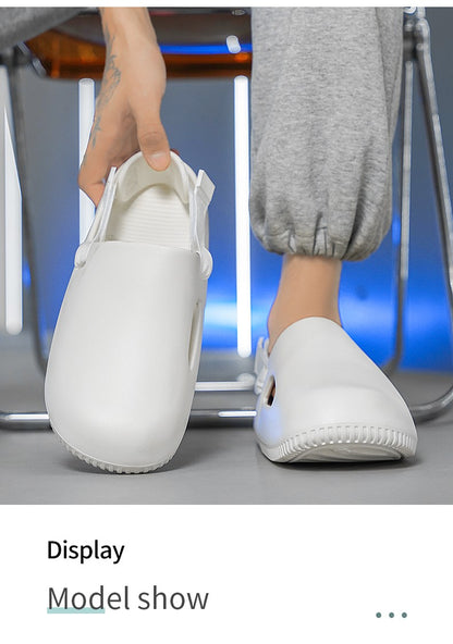 Men's casual hole shoes summer new EVA breathable soft soled sandals outdoor waterproof beach shoes youth fashion Joker slippers