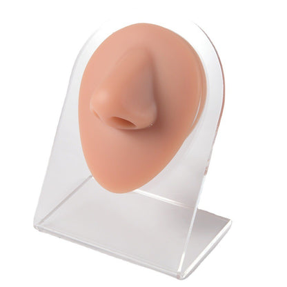 1PC Soft Silicone Simulation 1:1 Ear Nose Navel Nipple Model Practice Piercings Tools Jewelry Display Teaching Tool Accessories
