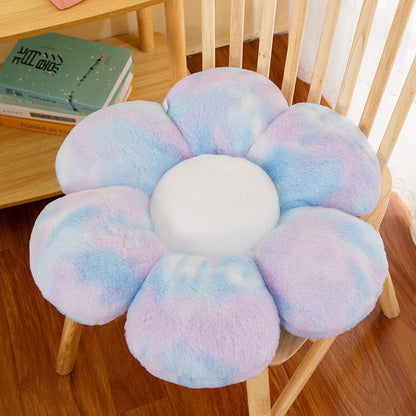 Flower Cushion Girly Room Decor Sunflower Pillow Bay Window Pink Flower Setting for Kids Bedroom Seat Pillow