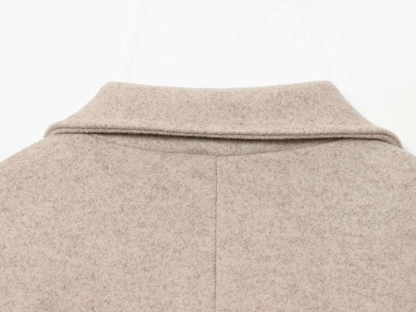 DiYiG WOMAN 2025 Autumn New Fashion Solid Color Woolen Coat Retro Long Sleeve Joker Button Coat Outerwear Mujer