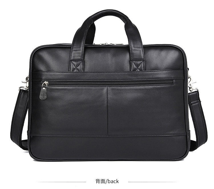 High Quality Genuine Leather Men Briefcase Business bag Crazy Horse Leather Large 17"inch Laptop Bag male Portfolio Office Case