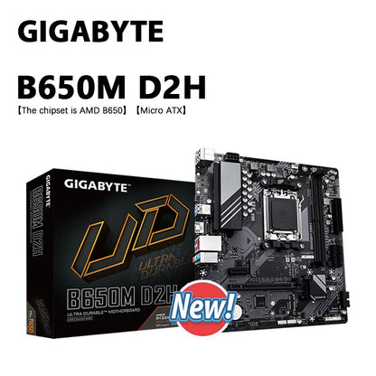 Gigabyte New B650M D2H Motherboard, AM5, LGA 1718, AMD B650, Micro ATX,  DDR5