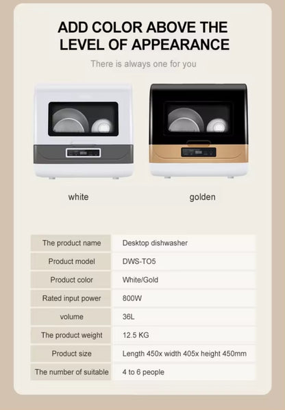 Household Countertop Disinfect Portable Embedded Dishwasher Machine Without Installation