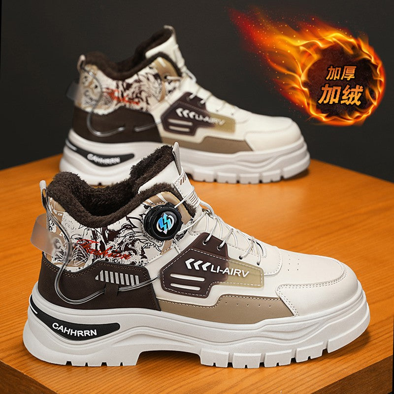 A new trend of thick, comfortable and casual high-top boots for men's outdoor sports in the autumn of 2025