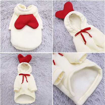 Roupas para Pets Cachorros Moletom com Capuz Fruta Casaco Quente Gato Suéter Fantasia de Inverno para Filhotes Cães de Pequeno Médio Grande Porte e Gatos