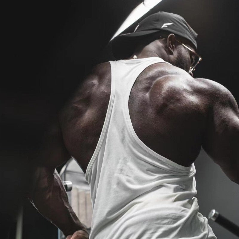 Mens Muscle Fitness Singlet, Gym Stringer Tank, Bodybuilding Vest, Fashion Quick-Dry Lightweight Sleeveless Workout Shirt