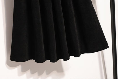 2025 Plus Size Pleated Skirts Solid Versatile Medium Length Skirt A-Line Maxi Gown Cover Autumn Winter New Half-length Skirt