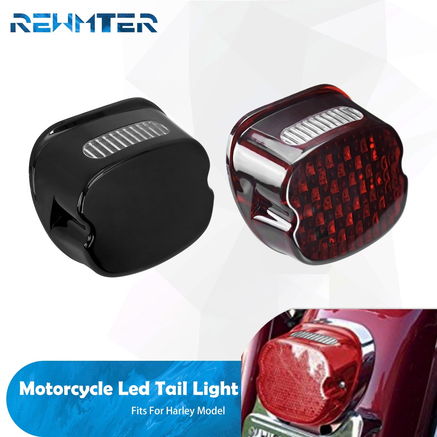 Lanterna traseira de LED de motocicleta para Harley Touring Road King FLHR Softail FL Sportster XL883 1200 Dyna Fat Boy luz de freio traseira