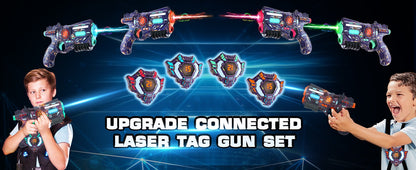 VATOS Recarregável Valor de Saúde Dados SYNC Pistola Laser Tag Infravermelho Conjuntos Laser Tag 4 Coletes Luz Brilhante Jogo Lazer Tag para Adultos f