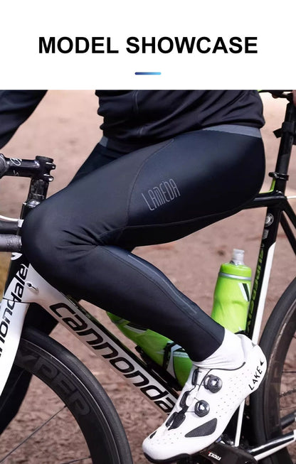 LAMEDA 2025 Pro Winter Cycling Bib Longs Thermal Wool Lined Windproof Reflective Padded Bike Pants Seamless Leg Panel 3D Cutting