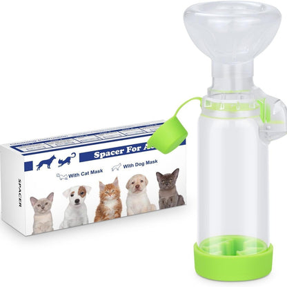Tanque nebulizador para animais de estimação, para gatos ou cães. Dispositivo portátil para administrar medicação a animais de estimação, equipado com indicador de respiração.