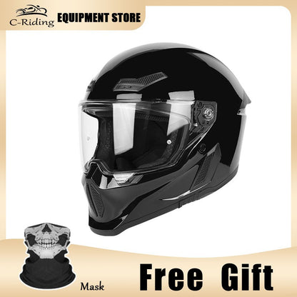C-Riding Inverno Quente Cruising Mulheres e Homens Profissionais Chapéus de Segurança Retro Cruising Capacete Completo Certificado DOT Verão