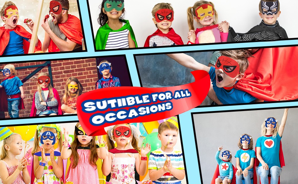 birthday Gifts Superhero Capes for Boy girl  Cartoon Dress Up Costumes Party Supplies Easter halloween cape cloak