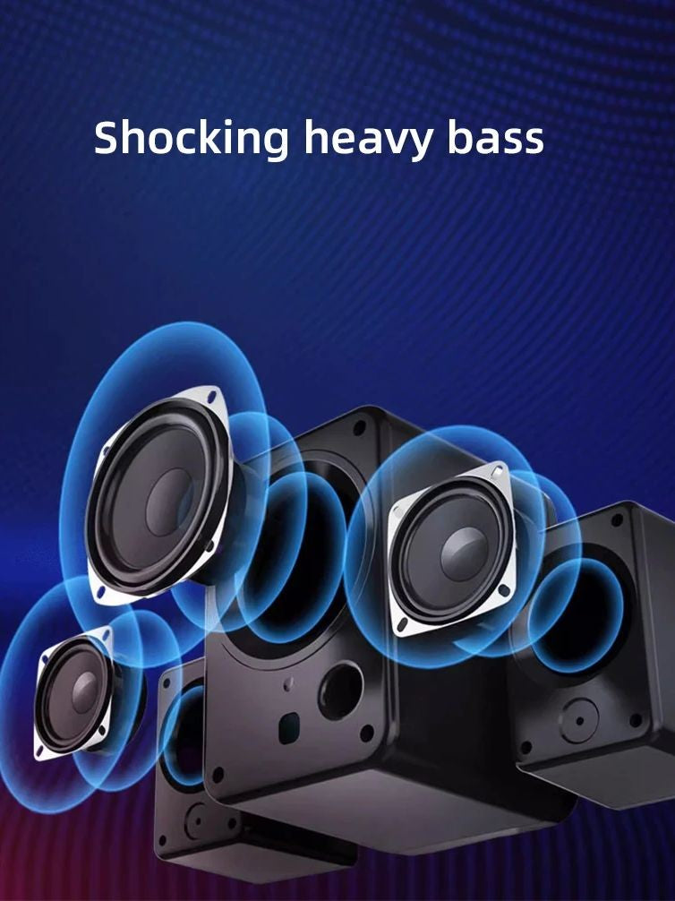 Caixa de som Bluetooth Goldpo D26 com som surround 360 graus, estéreo sem fio Bluetooth para computador, Macbook, laptop