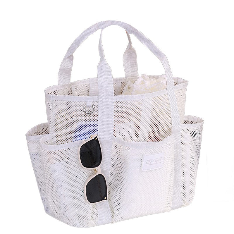 Beach Swimming Bag Fashion Portable Sports Bag Mesh Hollow Travelbag Large Capacity Gym Bag Multi-function Pocket Clutch Bag