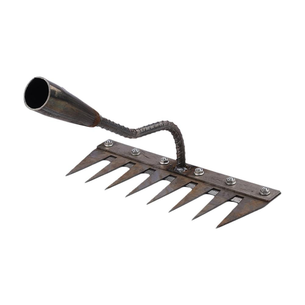1PCS Teeth Carbon Steel Garden Hand Rake for Farm Garden Weeding Tools Scarifier Agricultural Nail Harrow Metal Harrow